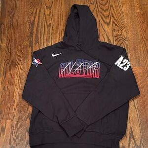 Nike All Star NBA basketball hoodie. Black with embroidered white NBA logo.